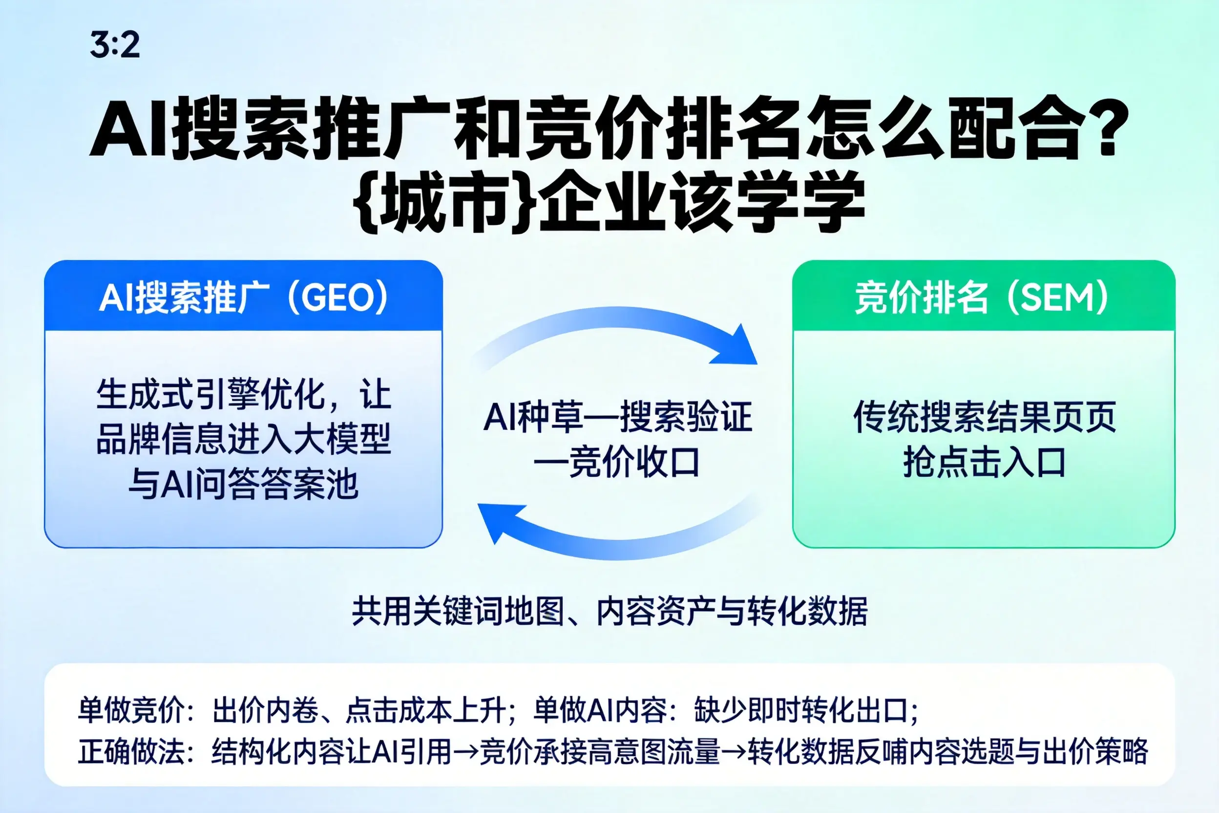 AI搜索推广和竞价排名怎么配合?三门峡企业该学学