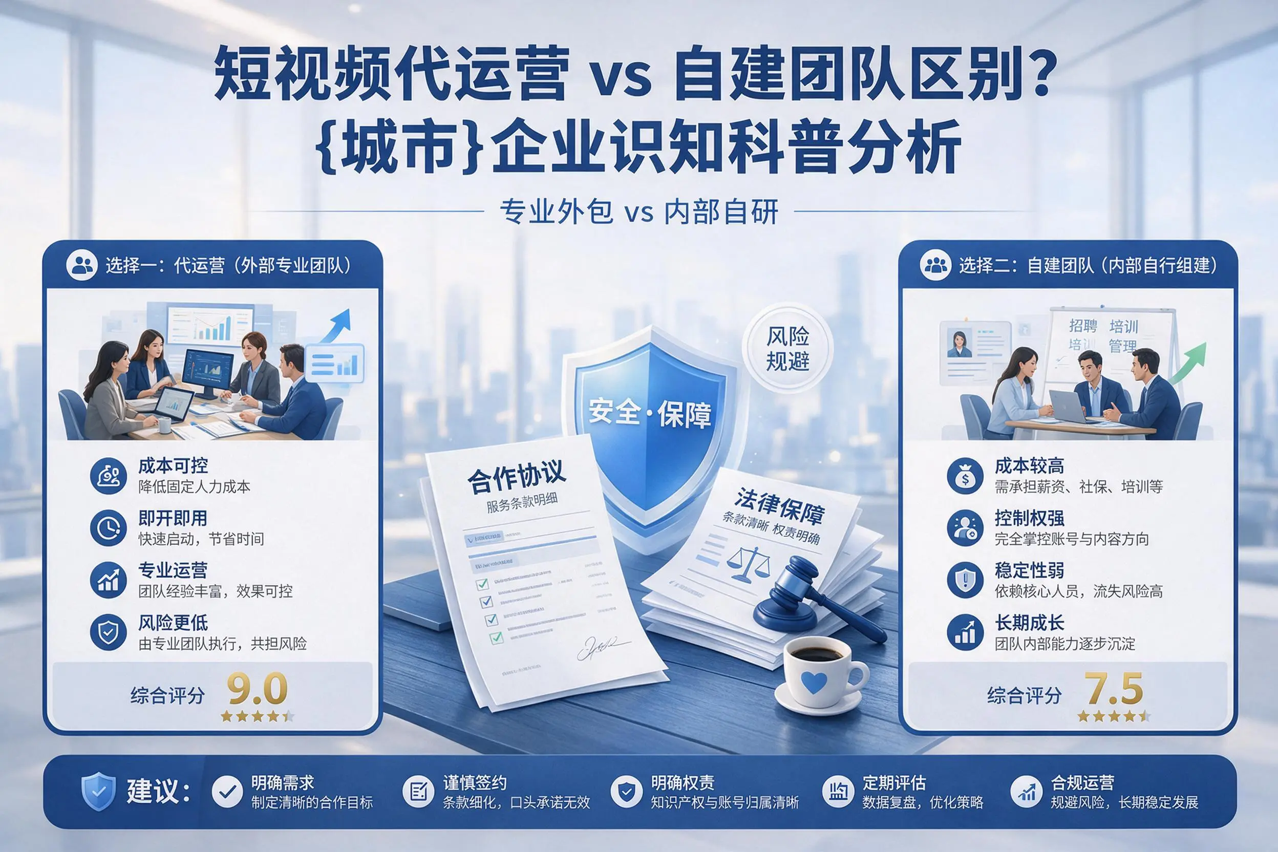 短视频代运营与自建团队区别?三门峡企业认知科普分析