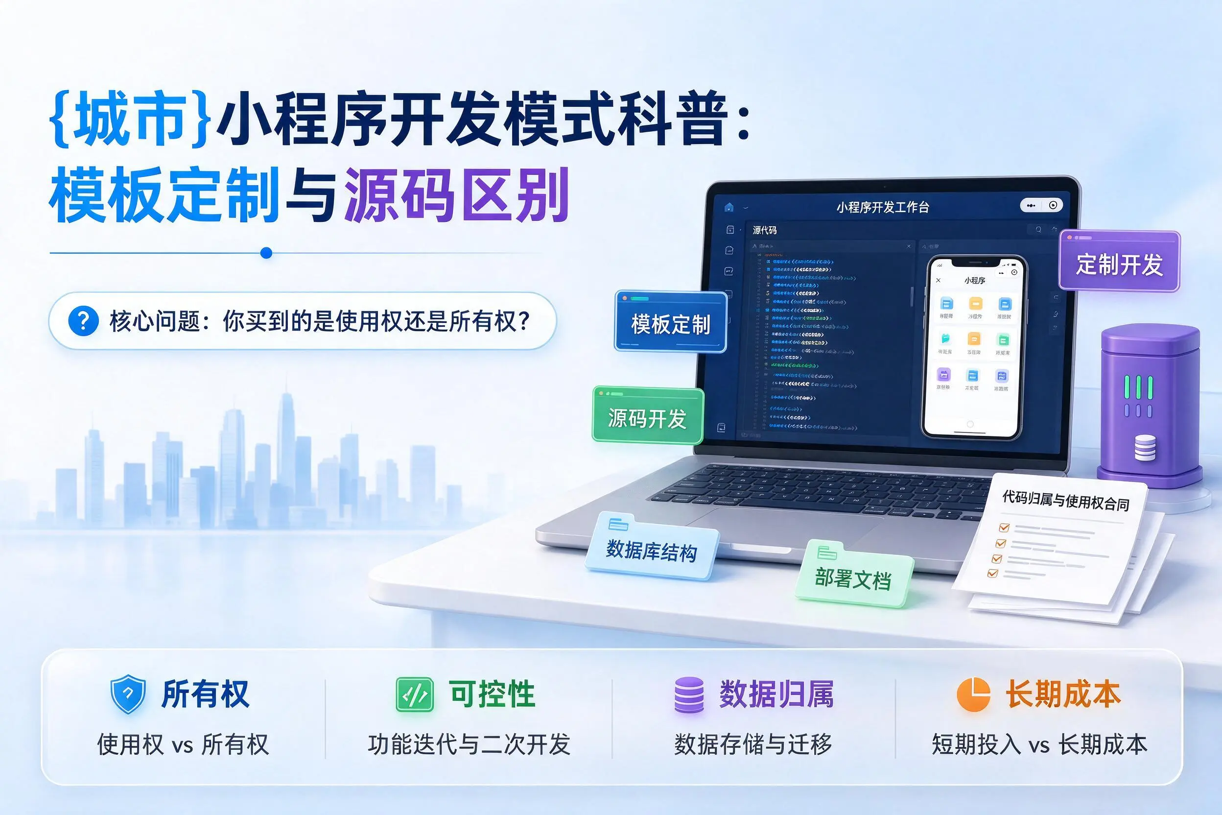三门峡小程序开发模式科普:模板定制与源码区别