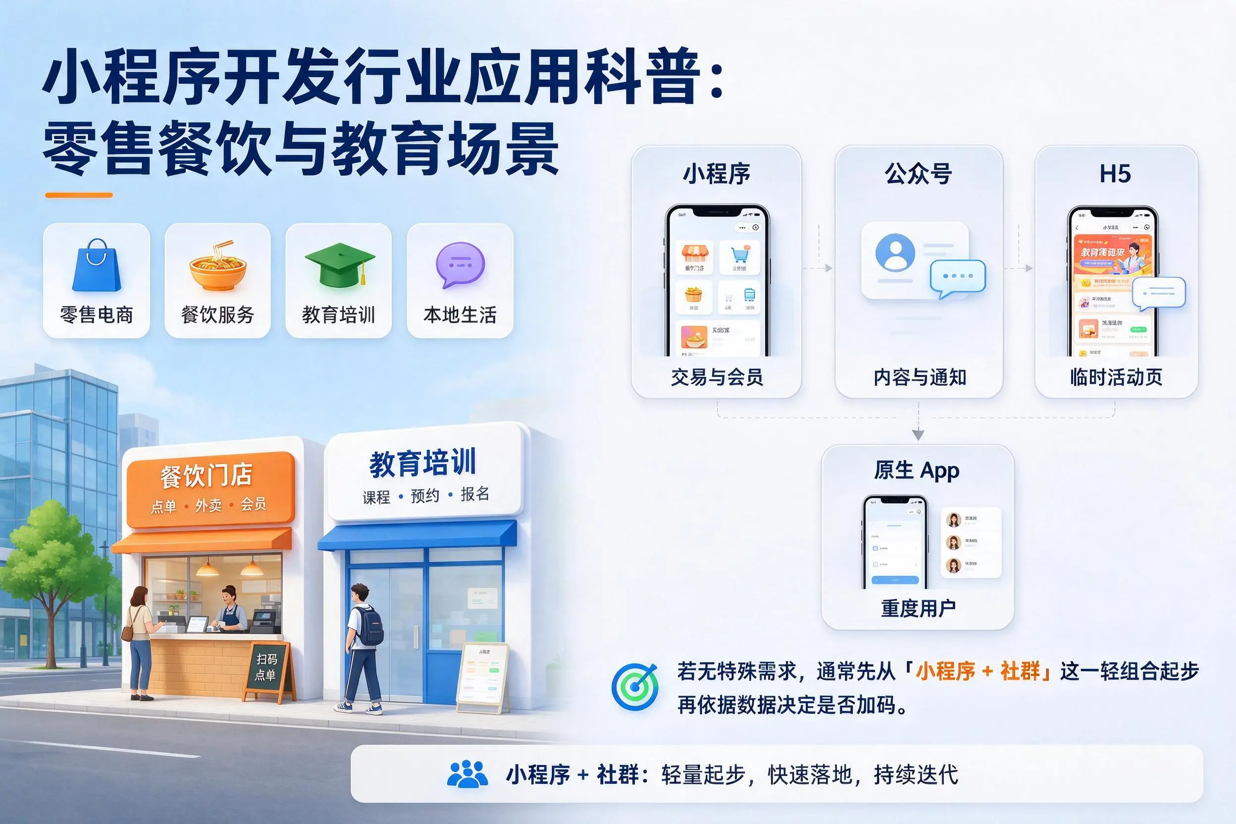 三门峡小程序开发行业应用科普：零售餐饮与教育场景