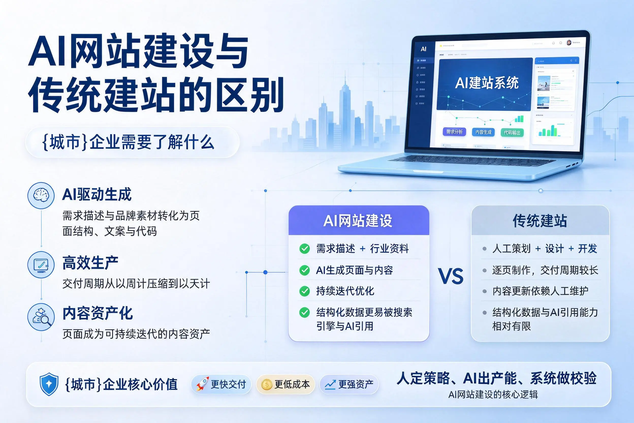 AI网站建设与传统建站的区别,三门峡企业需要了解什么