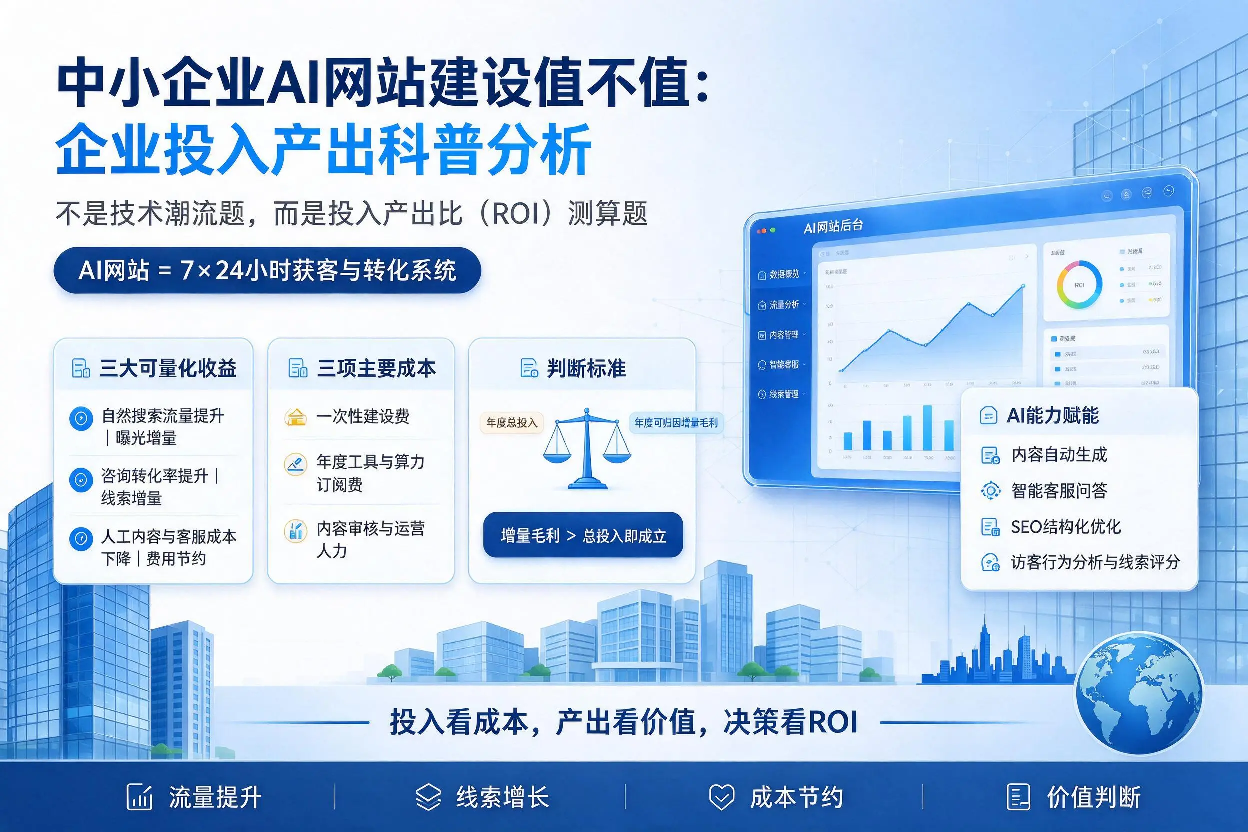 中小企业AI网站建设值不值：三门峡企业投入产出科普分析