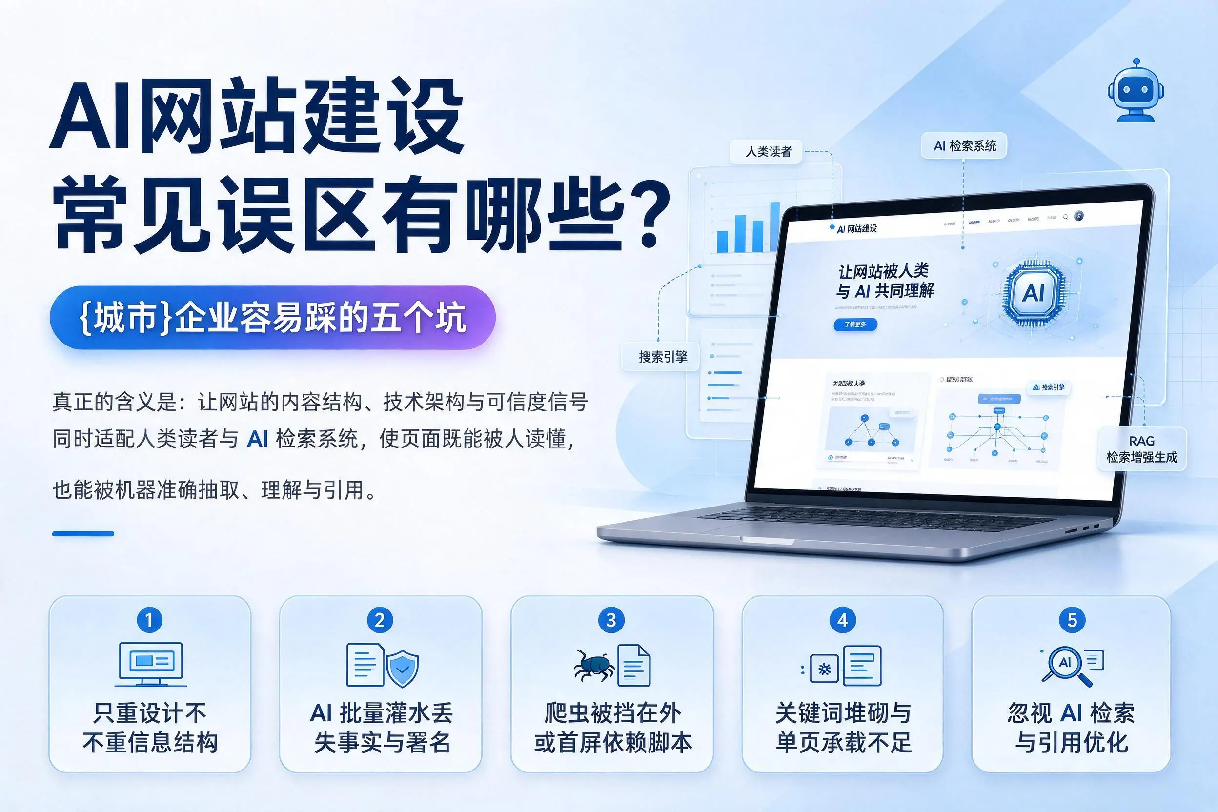 AI网站建设常见误区有哪些？三门峡企业容易踩的五个坑