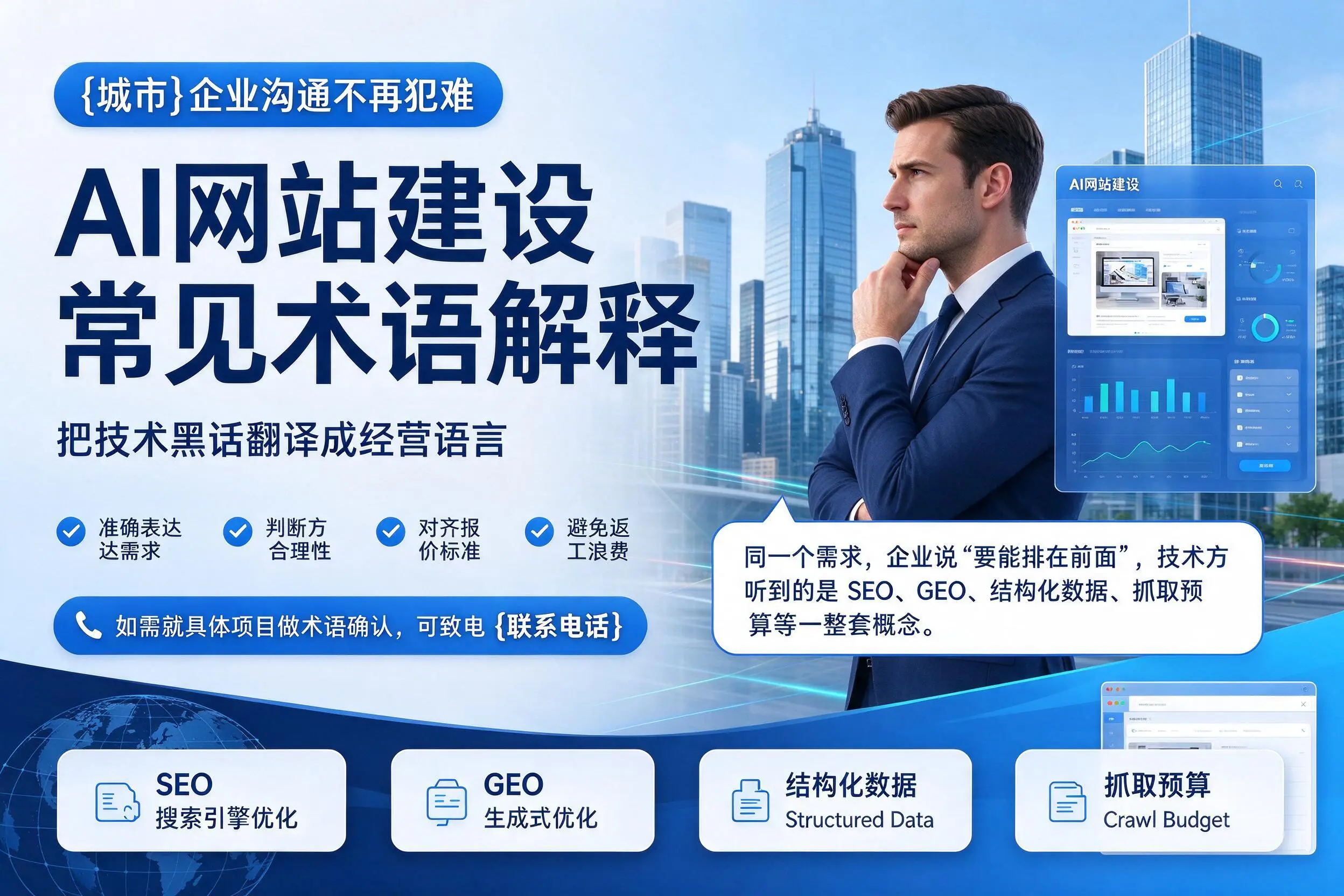 AI网站建设常见术语解释,三门峡企业沟通不再犯难