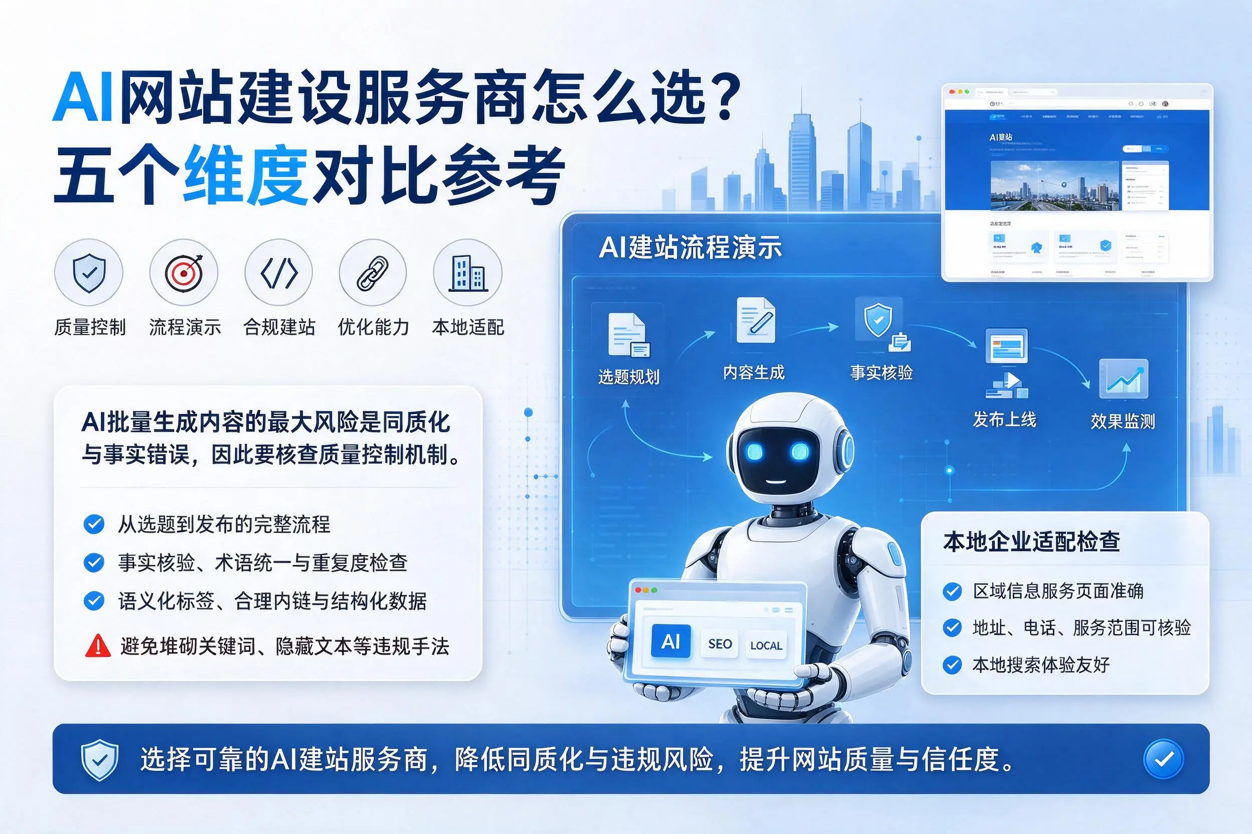 三门峡AI网站建设服务商怎么选？五个维度对比参考