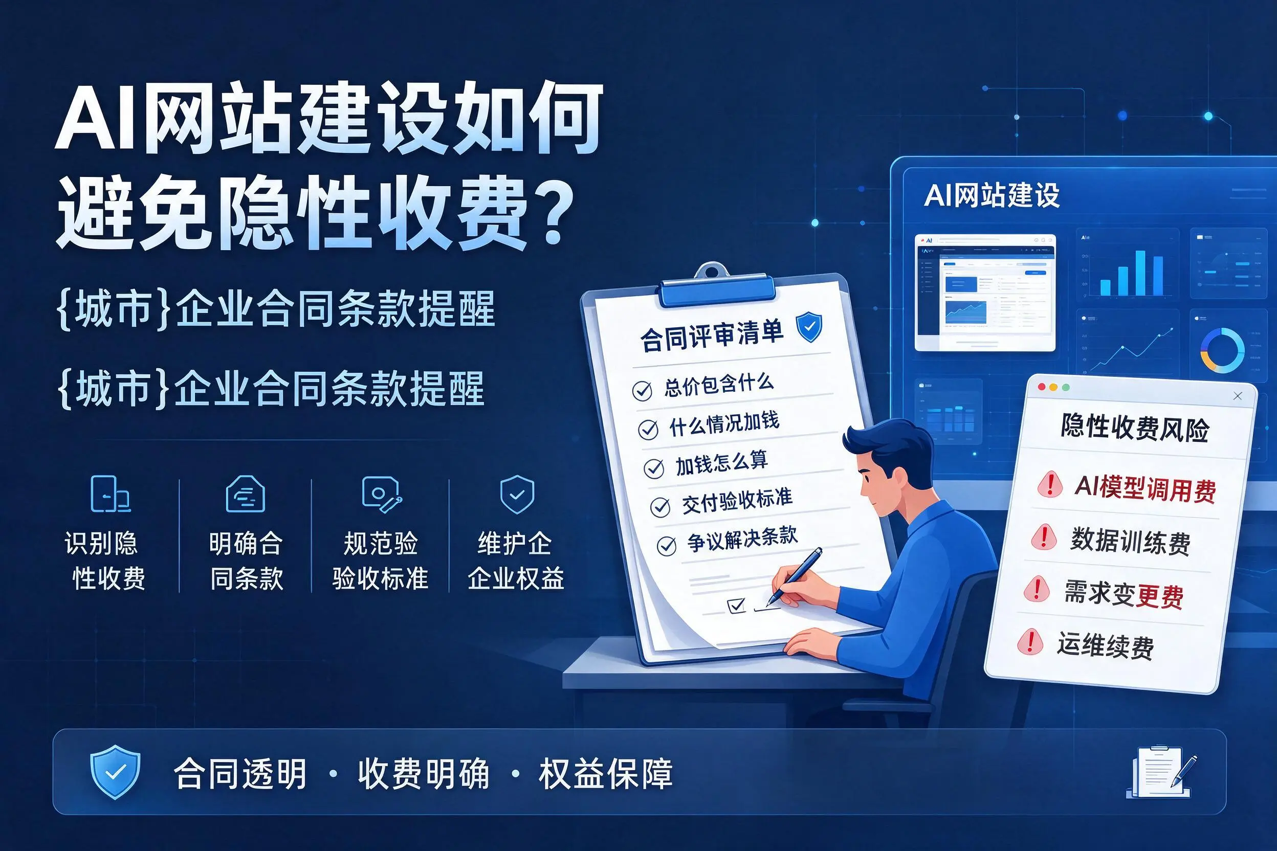 AI网站建设如何避免隐性收费?三门峡企业合同条款提醒