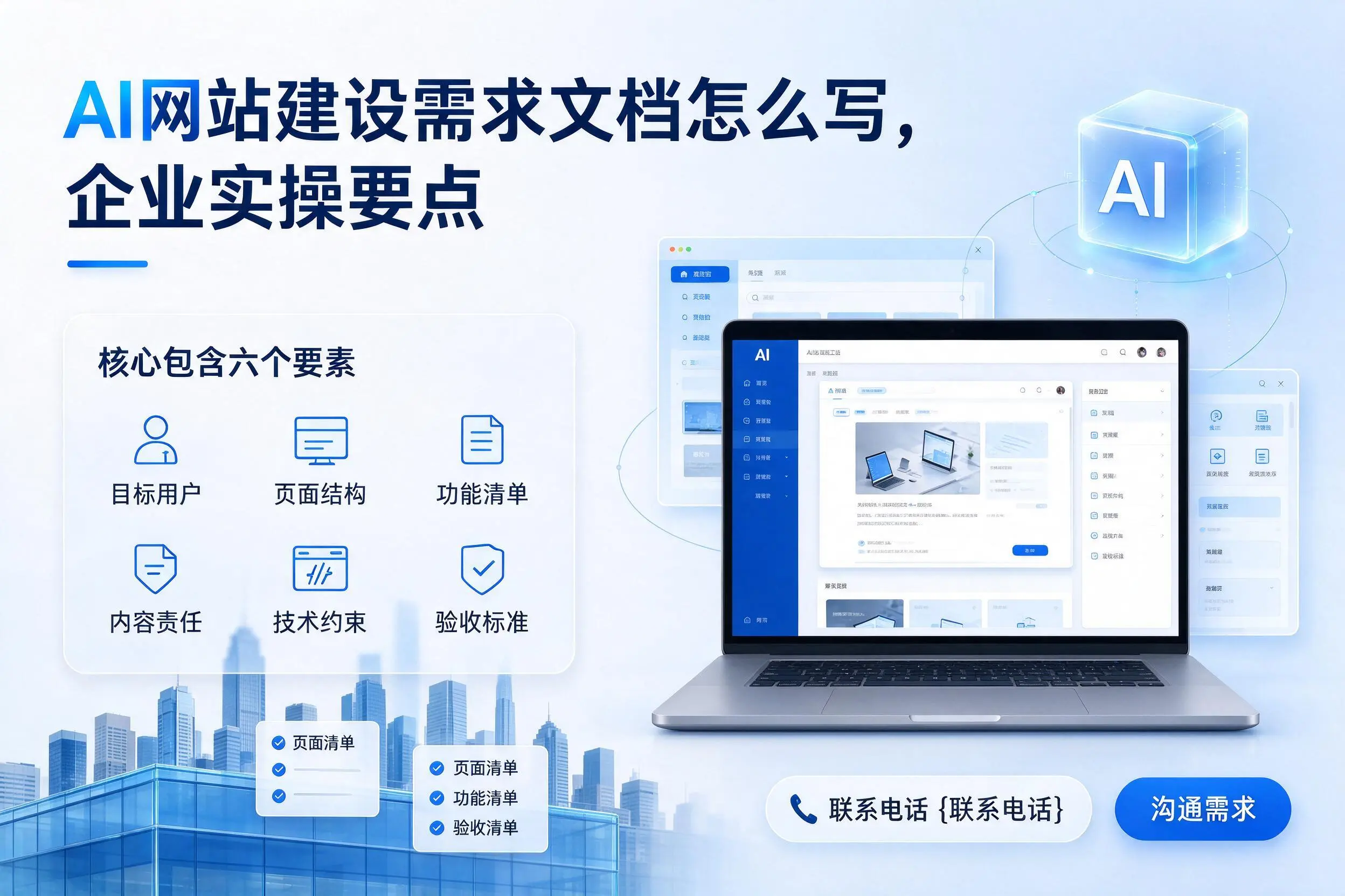 AI网站建设需求文档怎么写，三门峡企业实操要点